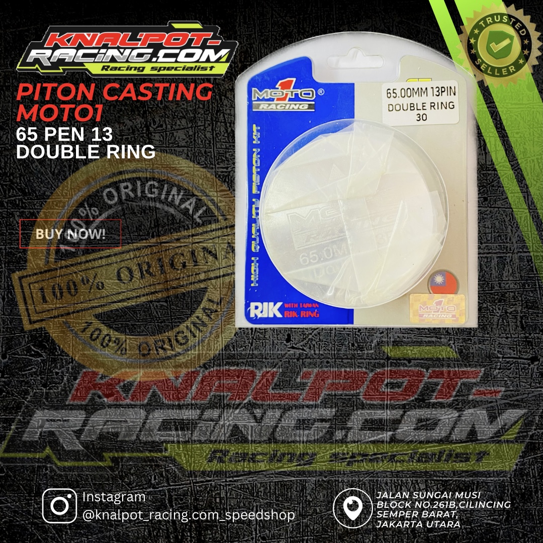 PISTON CASTING MOTO1 65 PEN 13 Double Ring 